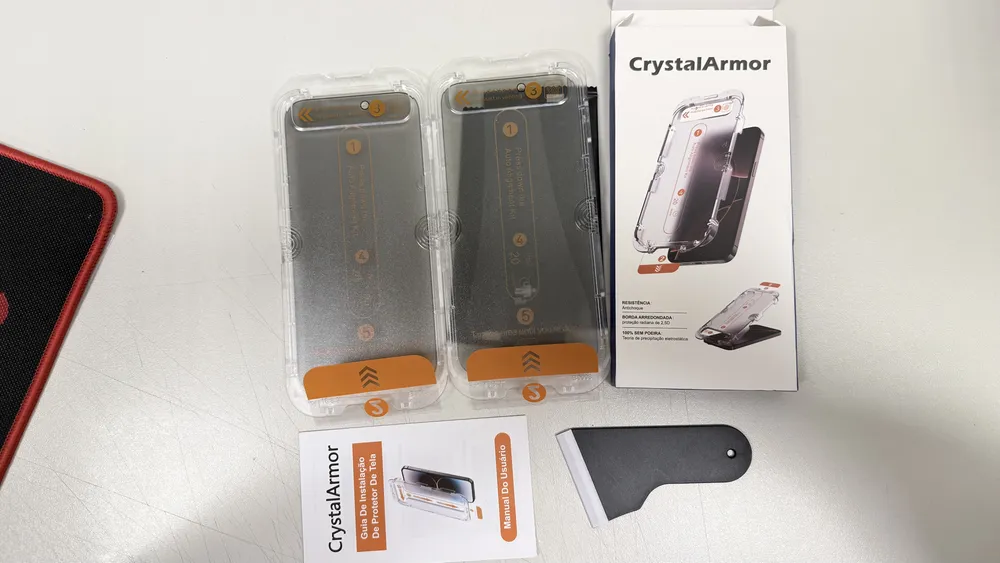 Dois kits Crystal Armor recebidos pelo cliente